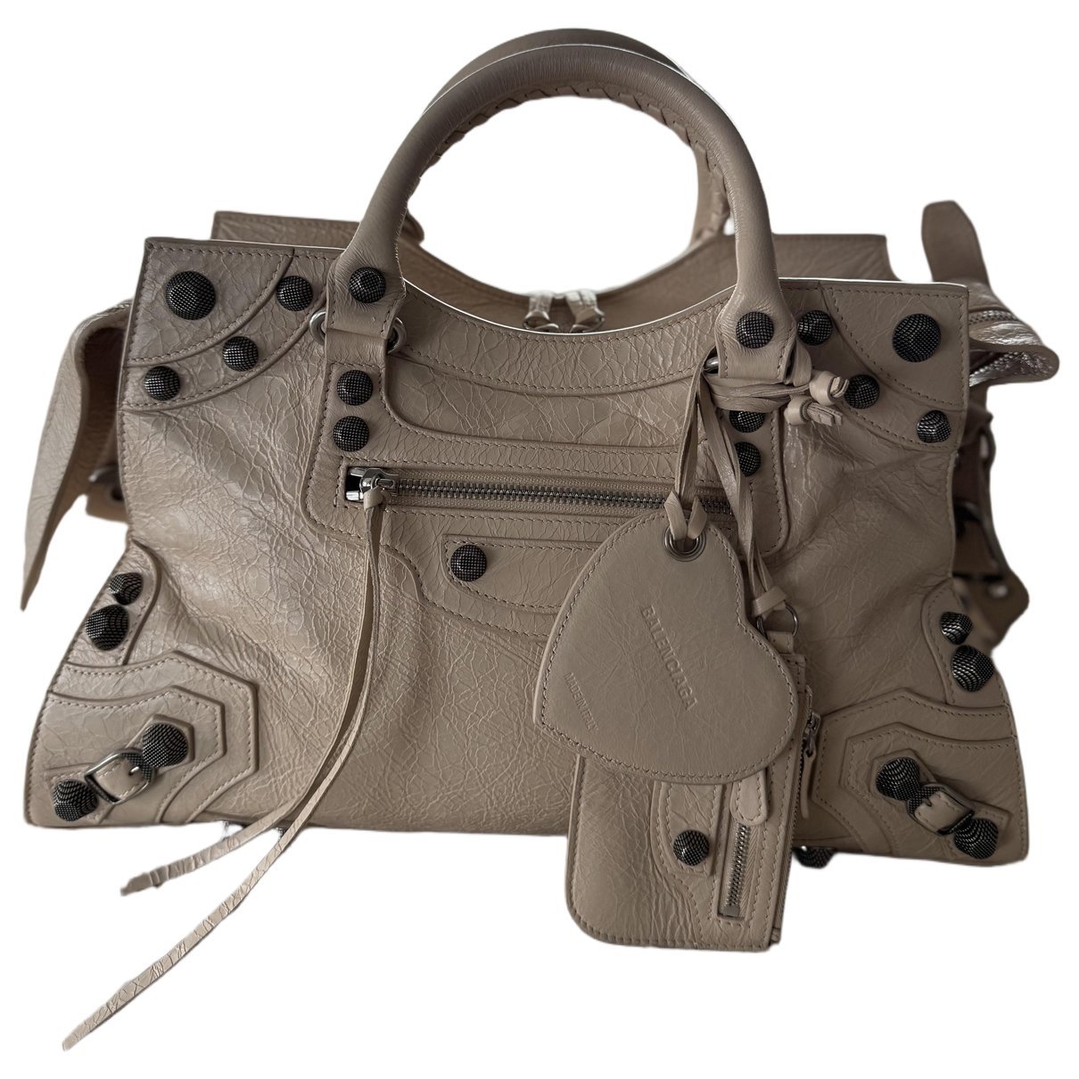 City leather handbag