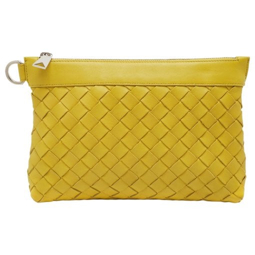 Pouch leather clutch bag