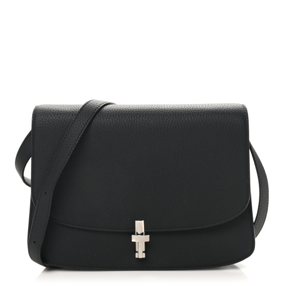 The Row Grained Calfskin The Sofia 10 Crossbody Black