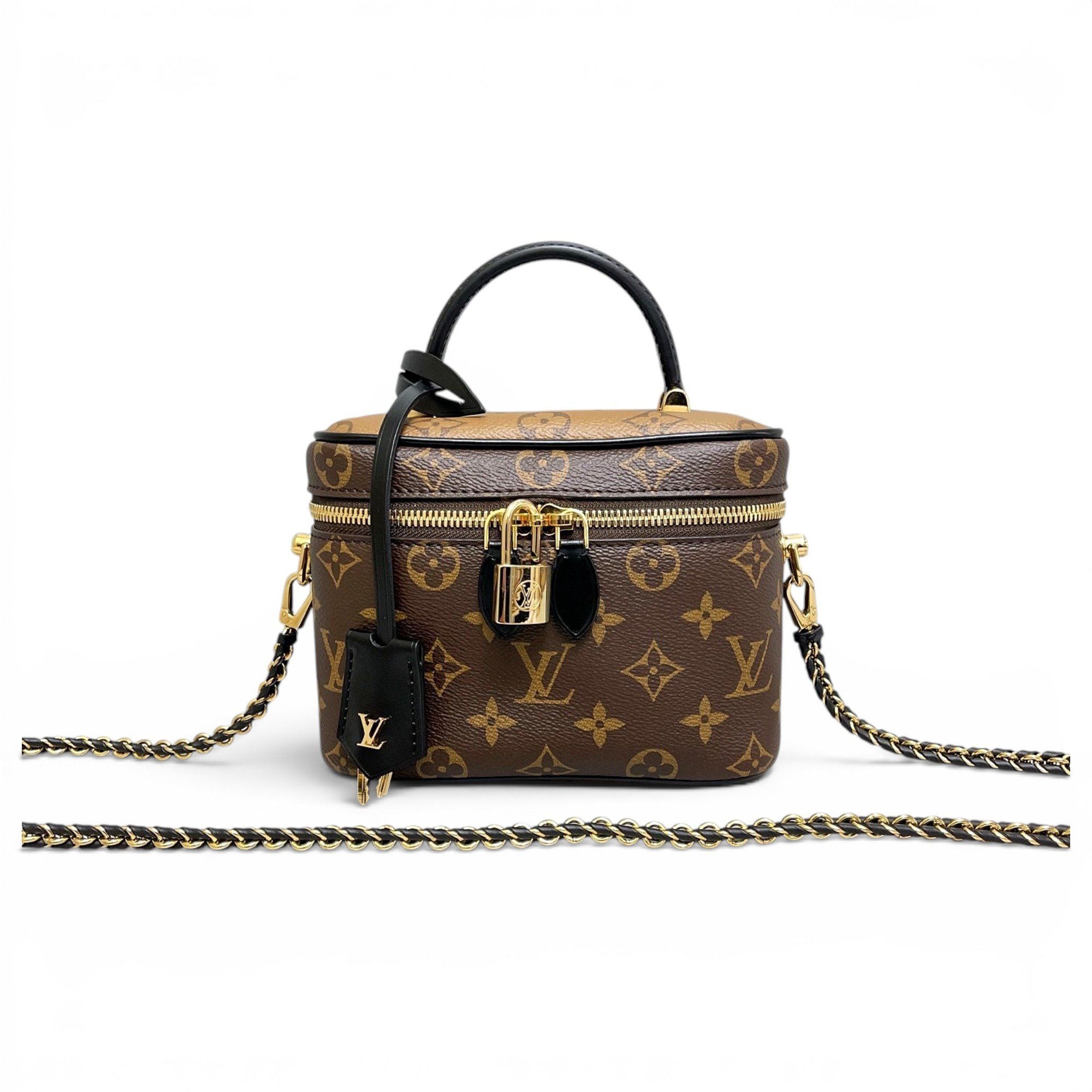 Vanity leather handbag