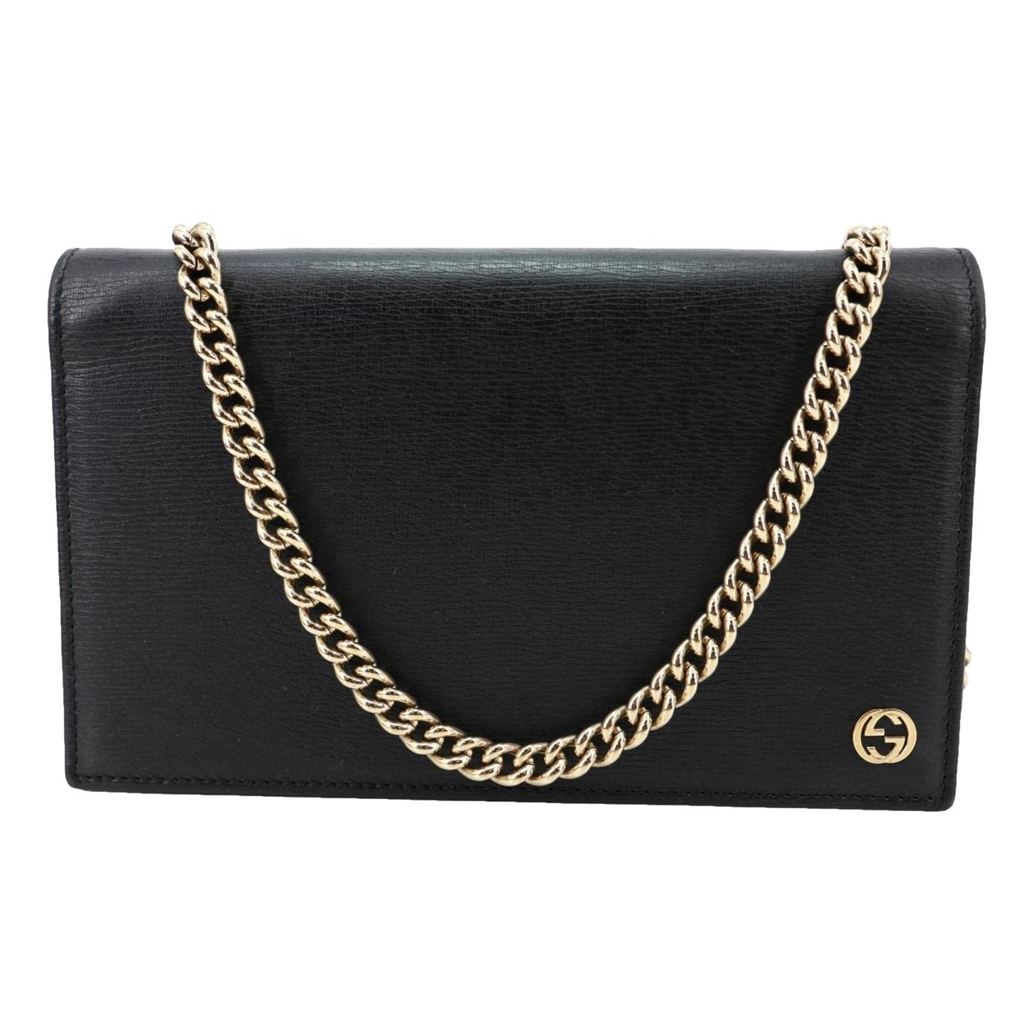 Leather clutch bag