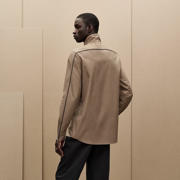 Tourbe Straight Cut Shirt With Contrasted Detail