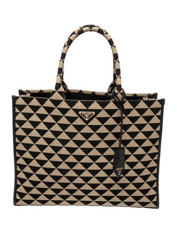 Enameled Metal Triangle Tote