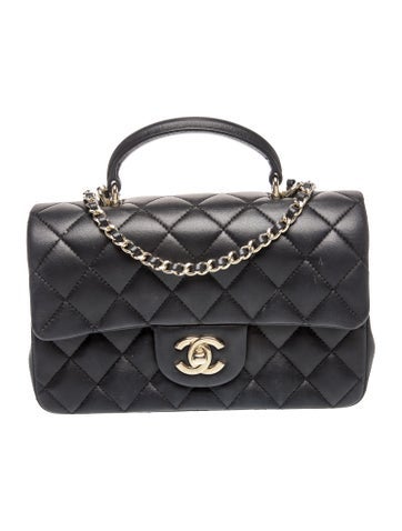 Rectangular Mini Top Handle Flap Bag