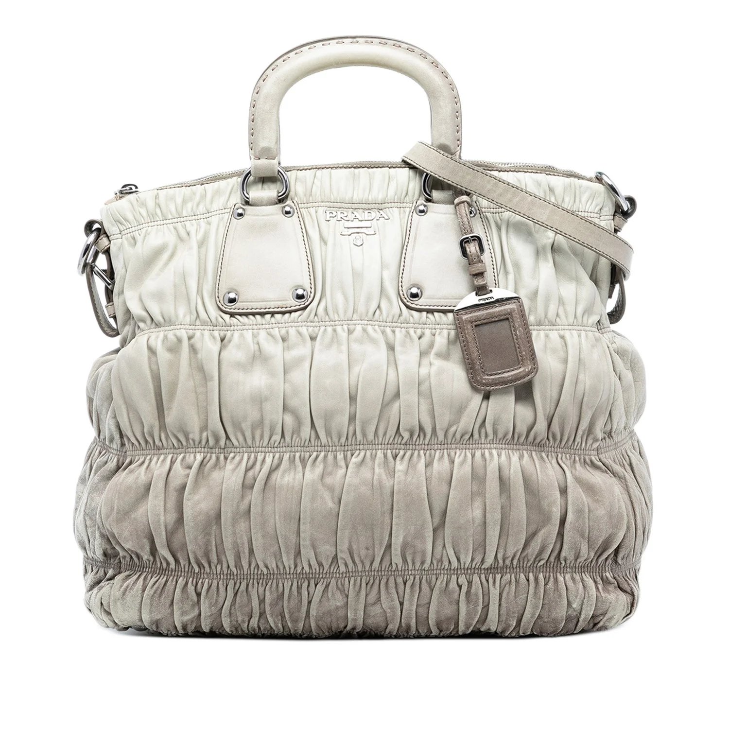 Leather Nappa Gaufre Ombre Satchel