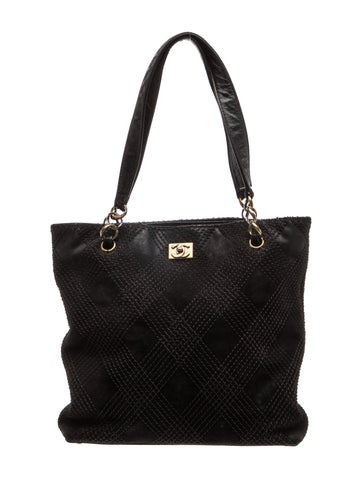 CC Stitched Suede Tote