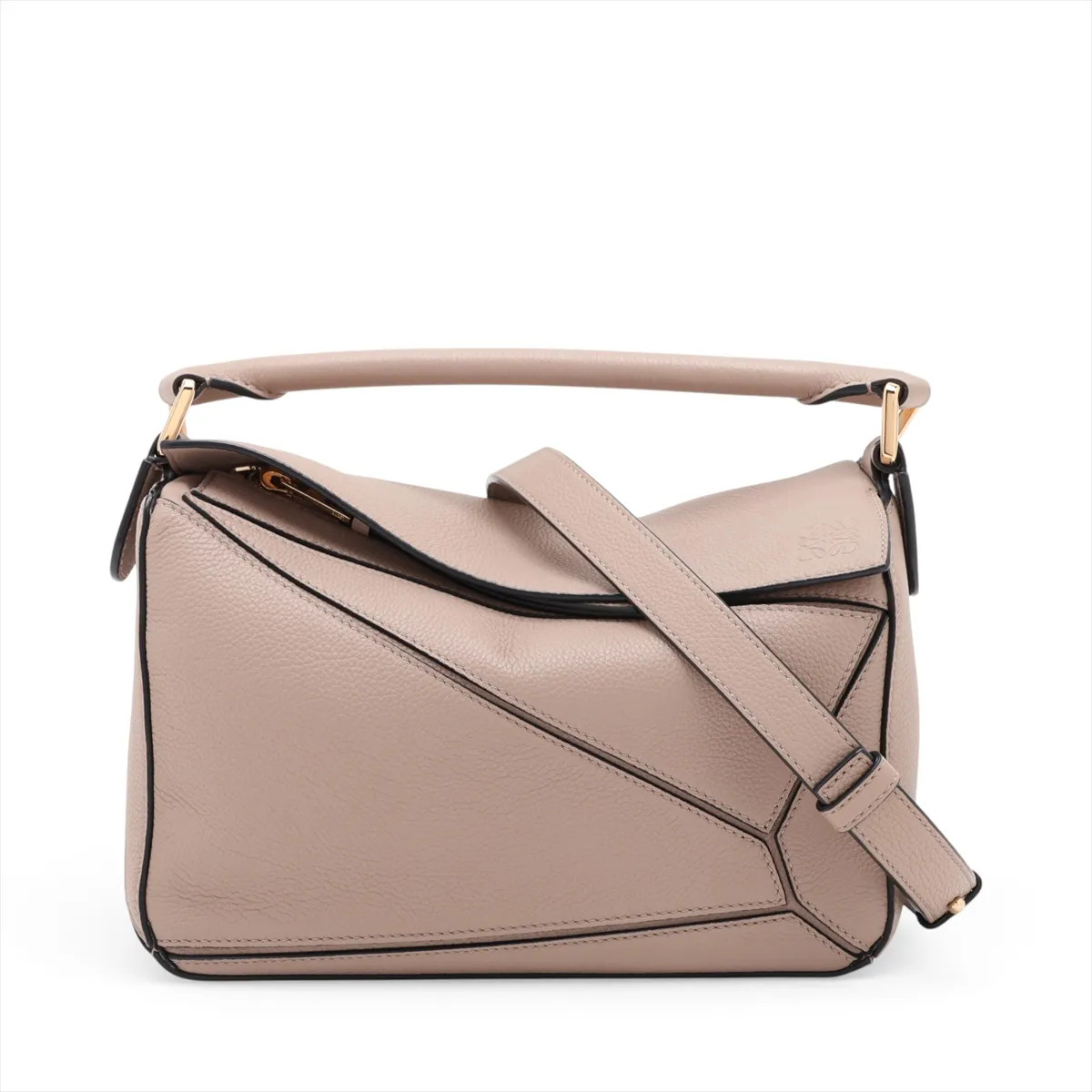 Loewe Puzzle Bag Small Leather 2 Way Handbag Beige