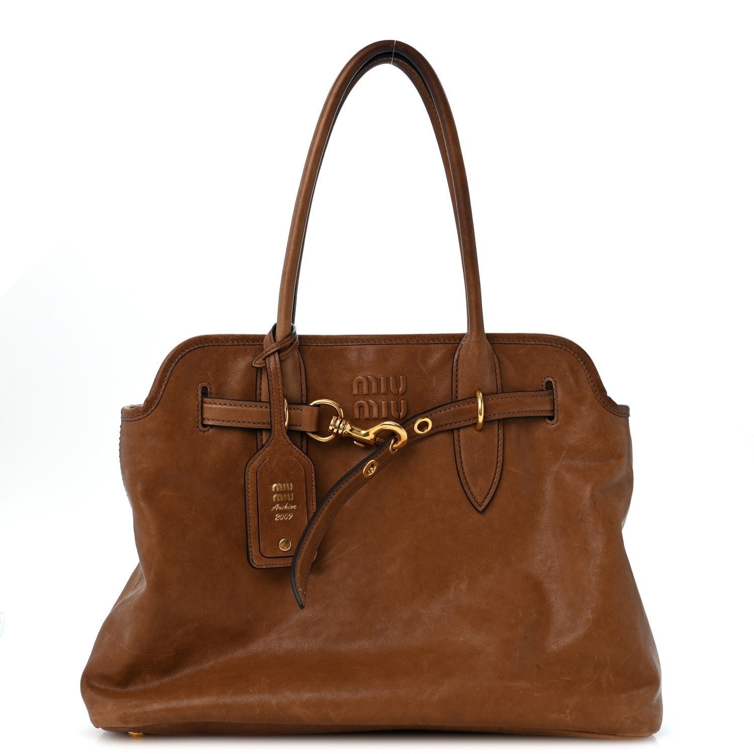 Miu Miu Miu Miu Nappa Aviator Medium Aventure Bag Rovere