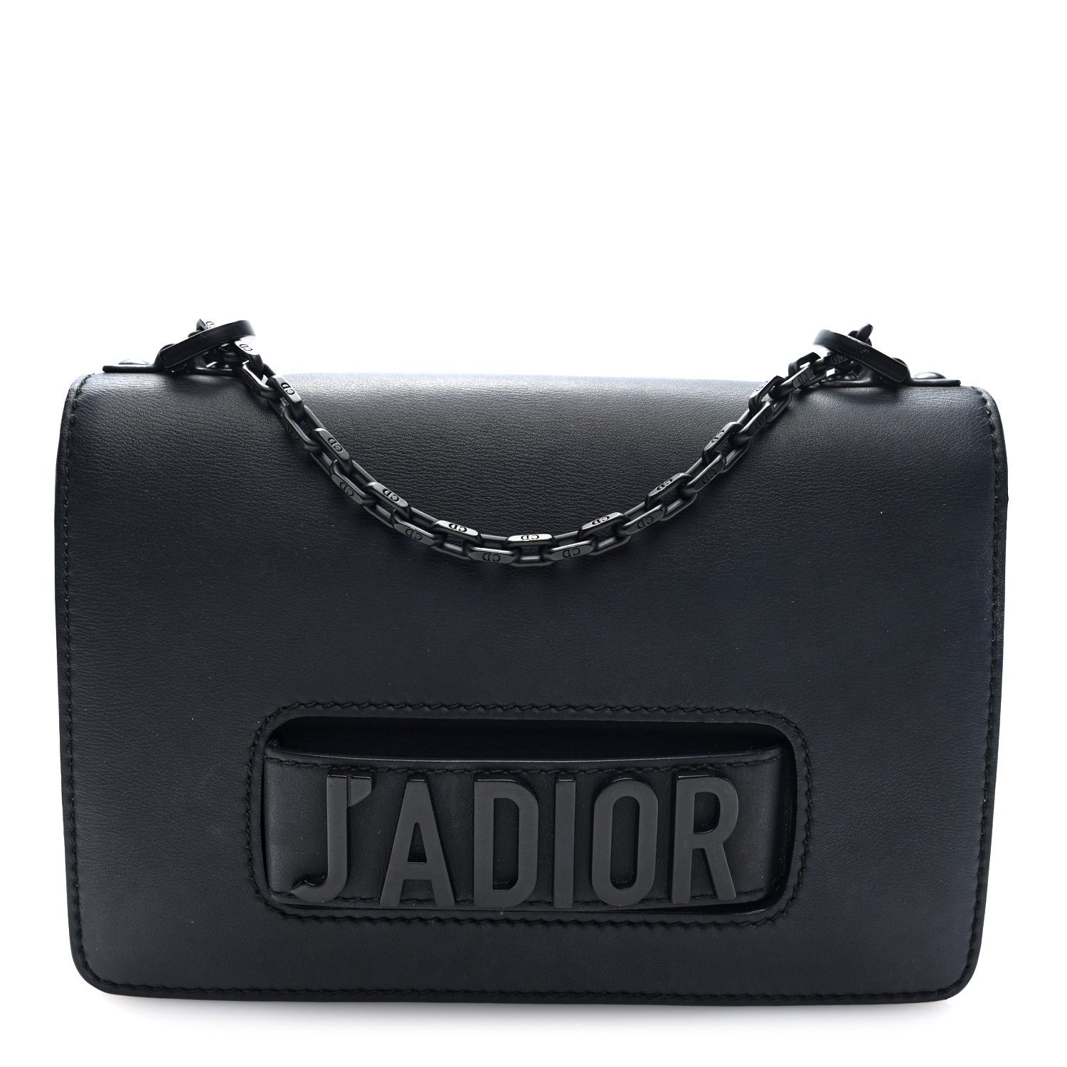 Christian Dior Ultra Matte Calfskin J'Adior Chain Flap Bag Black