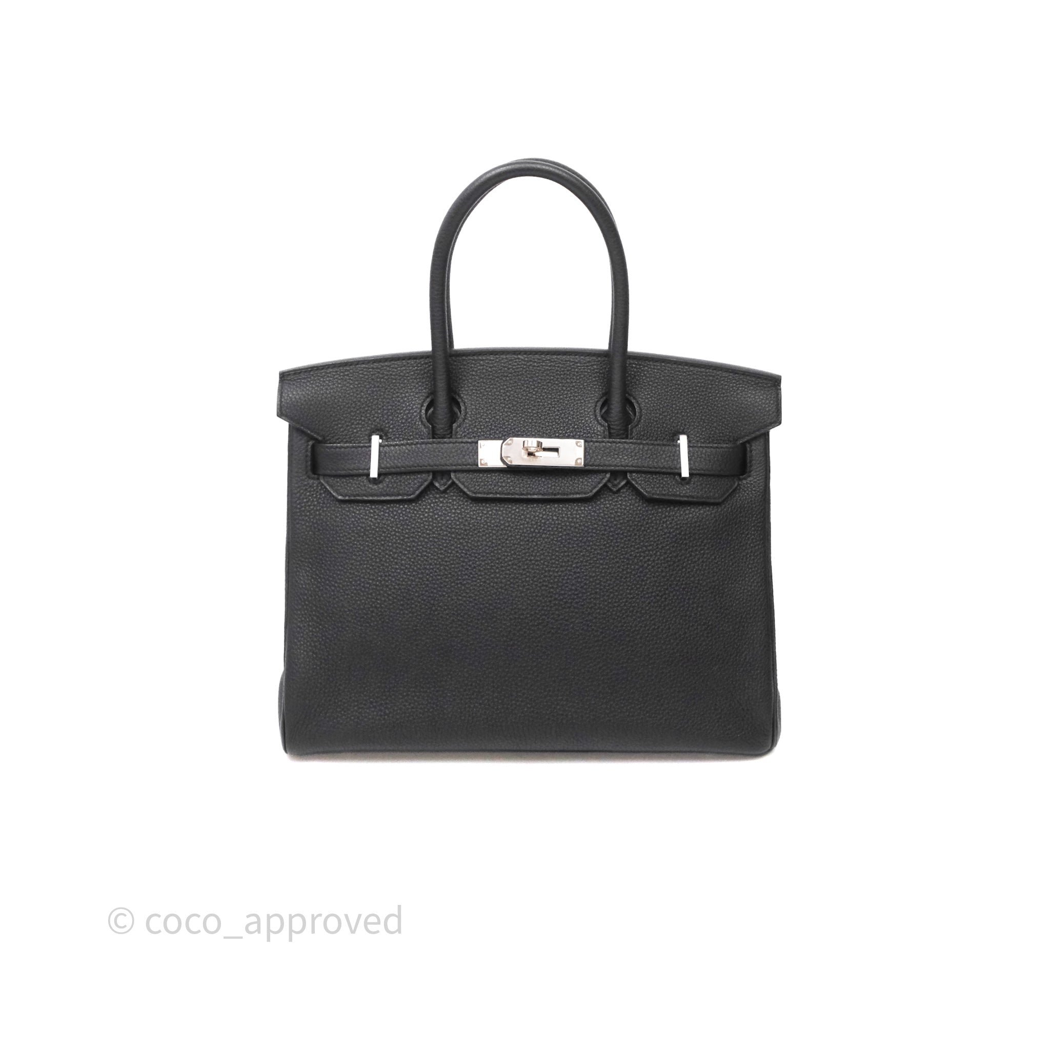 Hermès Birkin 30 Retourne Black Noir 89 Togo Palladium Hardware
