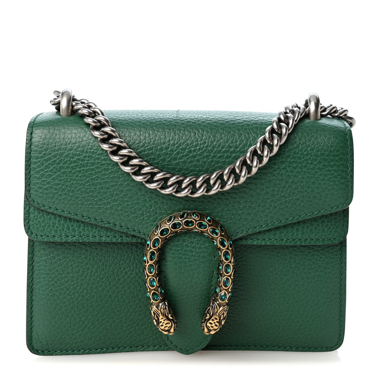 Gucci Calfskin Mini Dionysus Shoulder Bag Emerald