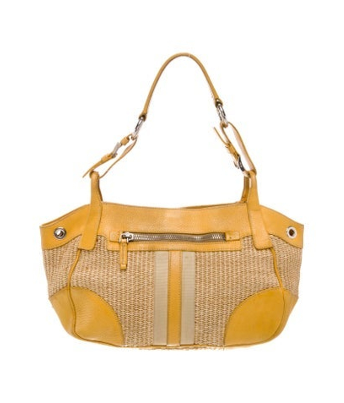 Prada Enameled Metal Triangle Shoulder Bag