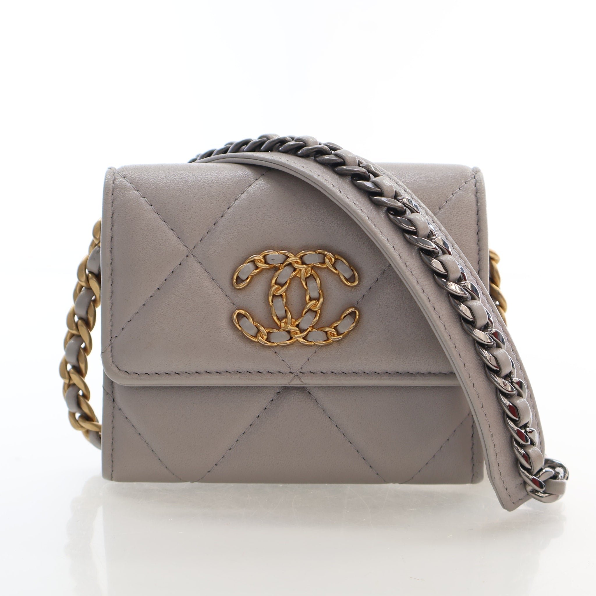 Chanel Mini Lambskin 19 Coin Crossbody Bag