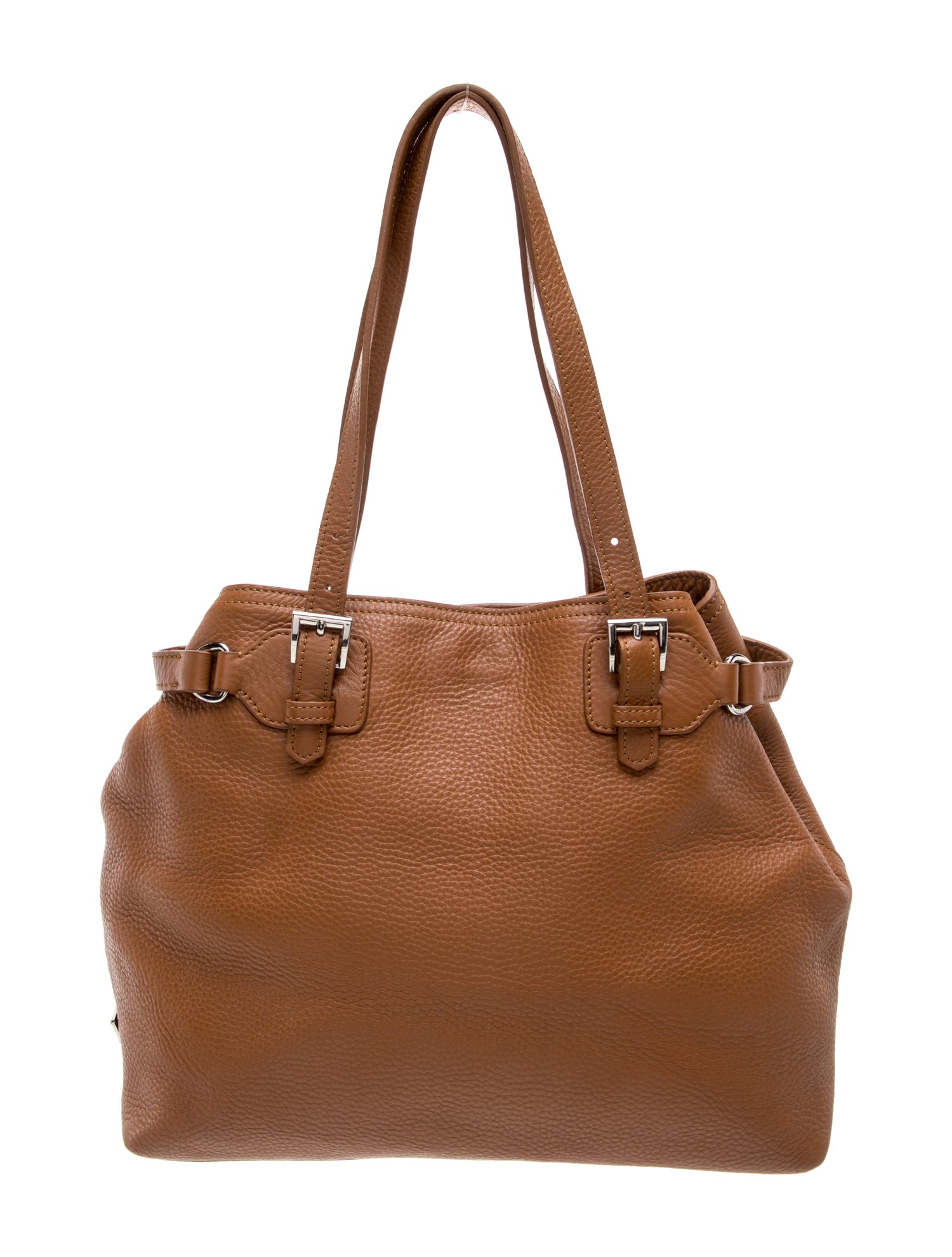 Prada Enameled Metal Triangle Tote