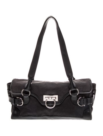Salvatore Ferragamo Canvas Shoulder Bag