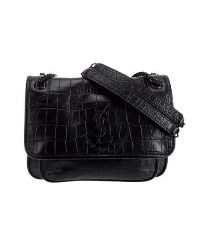 Saint Laurent Laurent Embossed Leather Niki Medium
