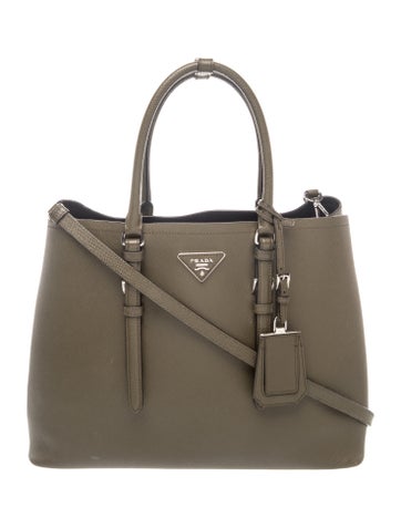 Saffiano Leather Double Bag Large