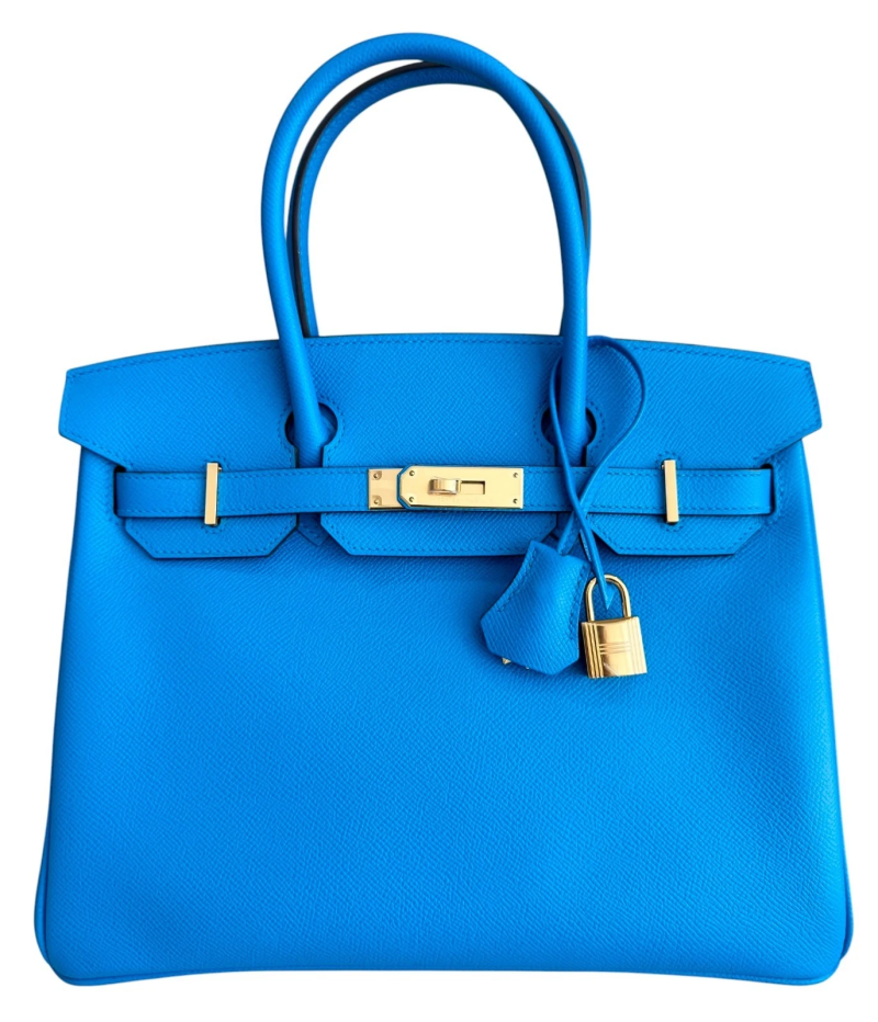 Bleu Frida Epsom Birkin 30 Gold Hardware, 2019