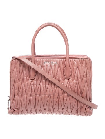 Leather Matelasse Double Zip