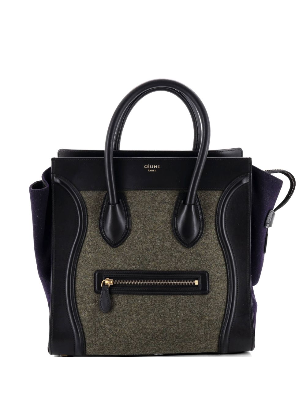 Tricolor Luggage Bag Felt Mini satchel