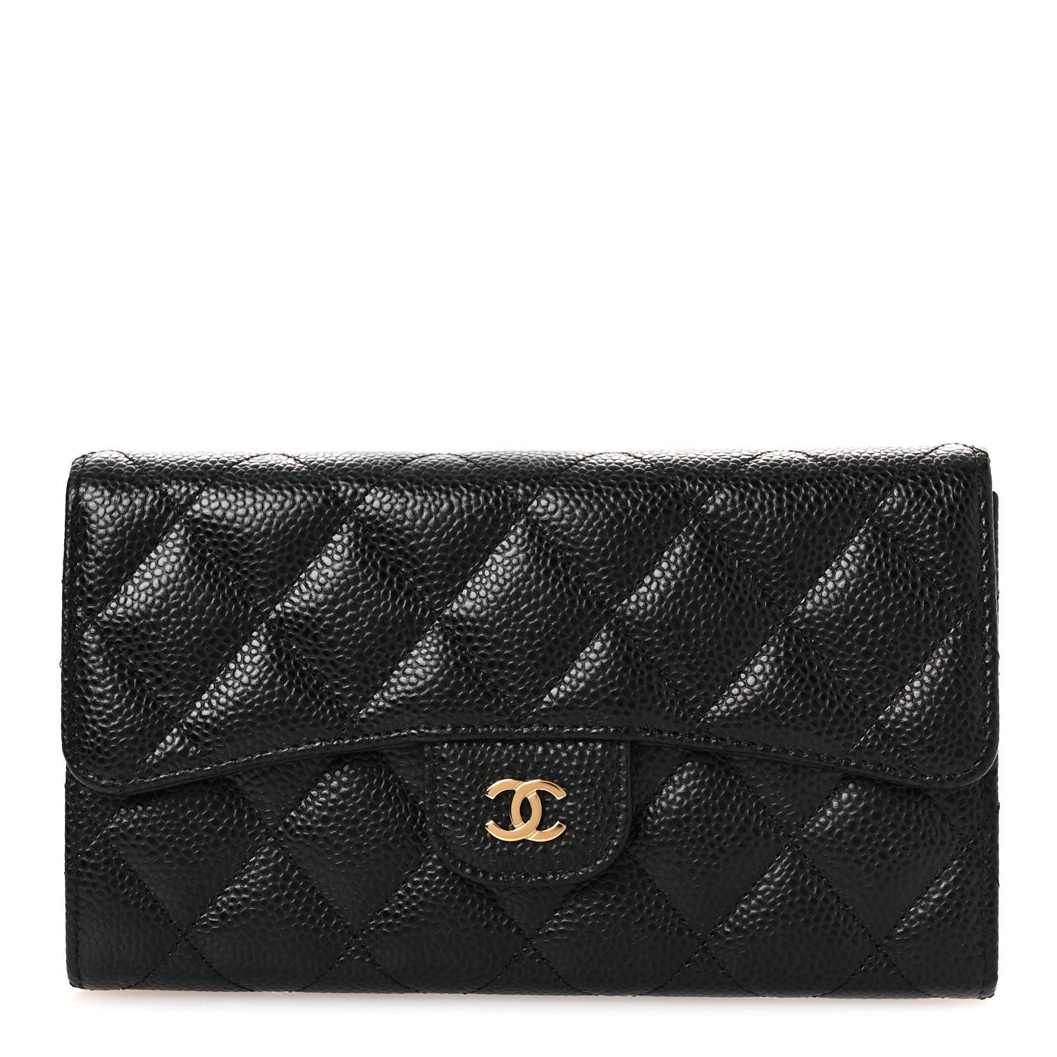 Chanel Caviar Quilted Large Flap Wallet Black
