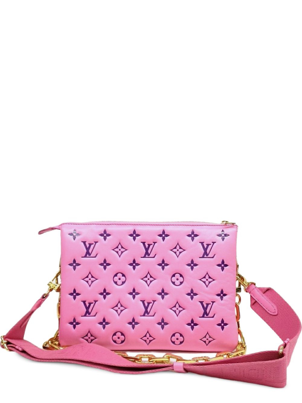 PM Monogram-pattern leather shoulder bag