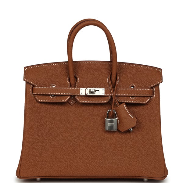 Hermes Birkin 25 Gold Togo Palladium Hardware