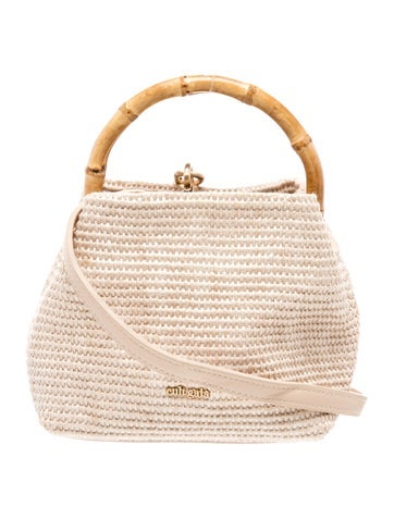 Raffia Top Handle Bag