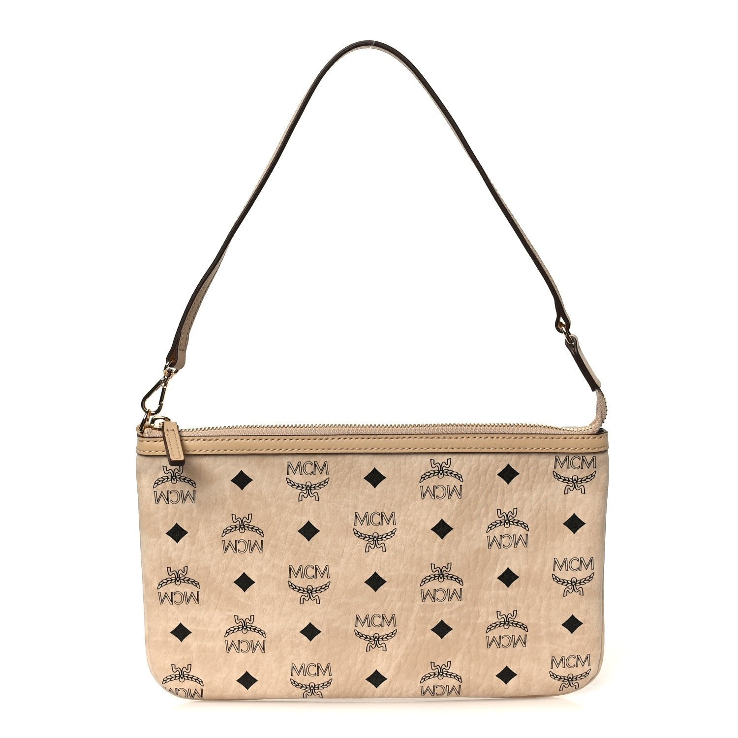 MCM MCM Visetos Medium Pouch Beige