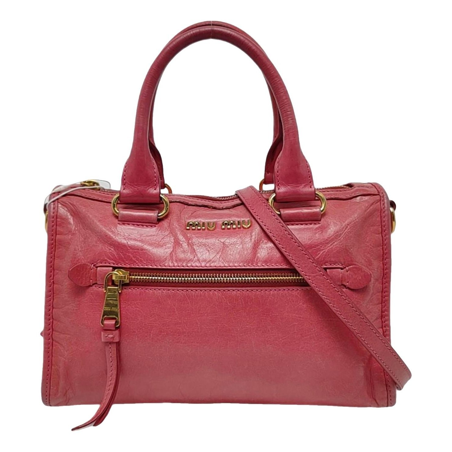 Miu Club leather crossbody bag