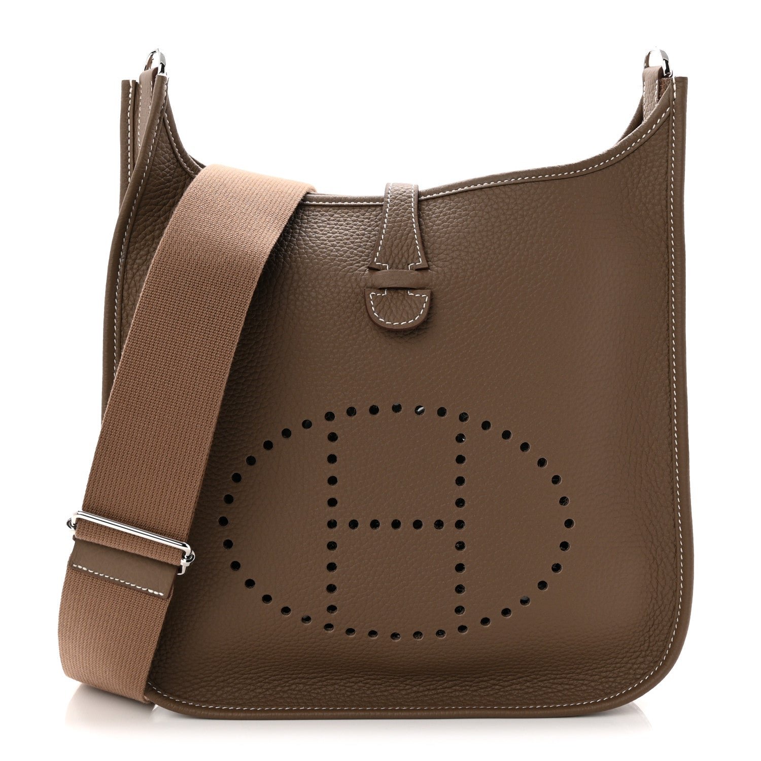 Hermes Taurillon Clemence Evelyne III PM Etoupe