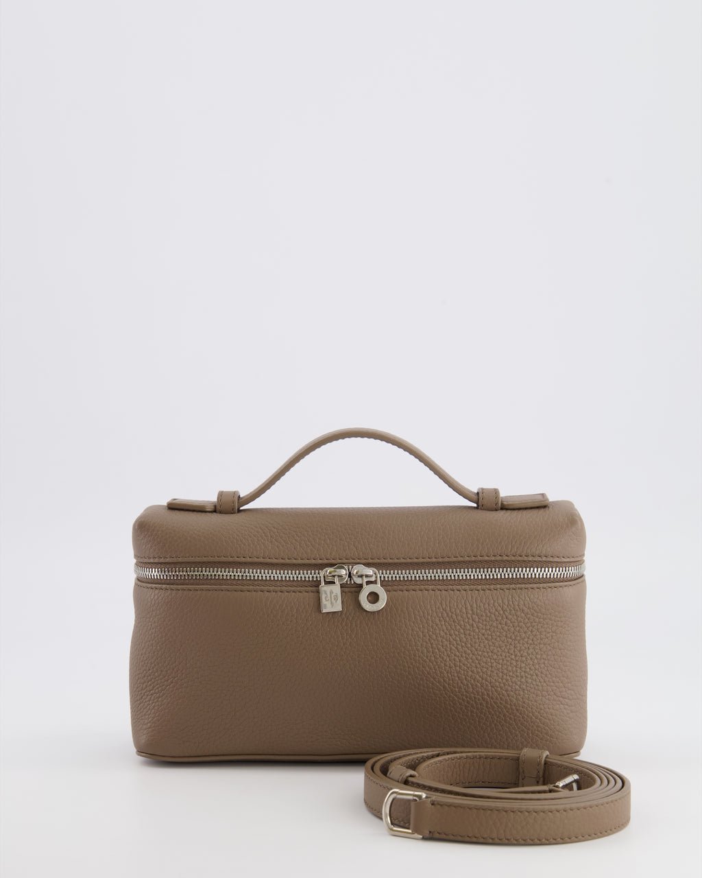 Loro Piana Loro Piana Extra Pocket L19 Bag in Warm Mastic Grained Calfskin Leather with Silver Hardware RRP £2,450