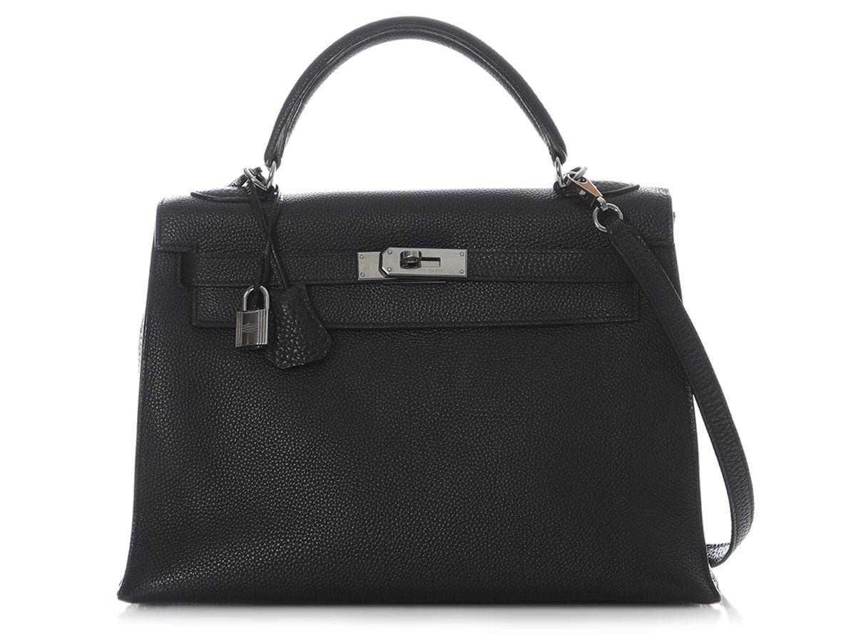 Hermès Black Togo Kelly 32