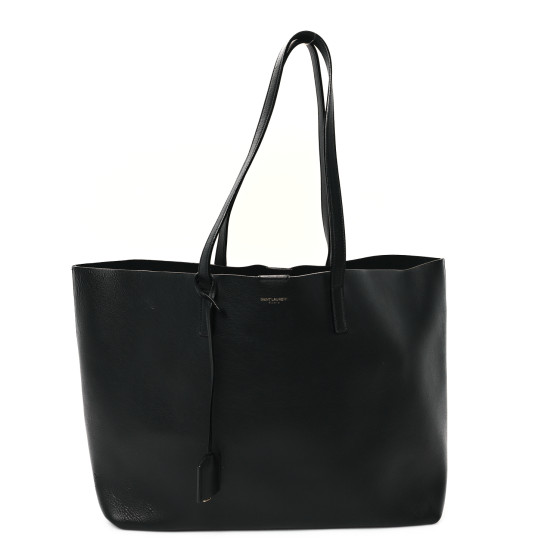 Saint Laurent Calfskin Large Shopping Tote Black