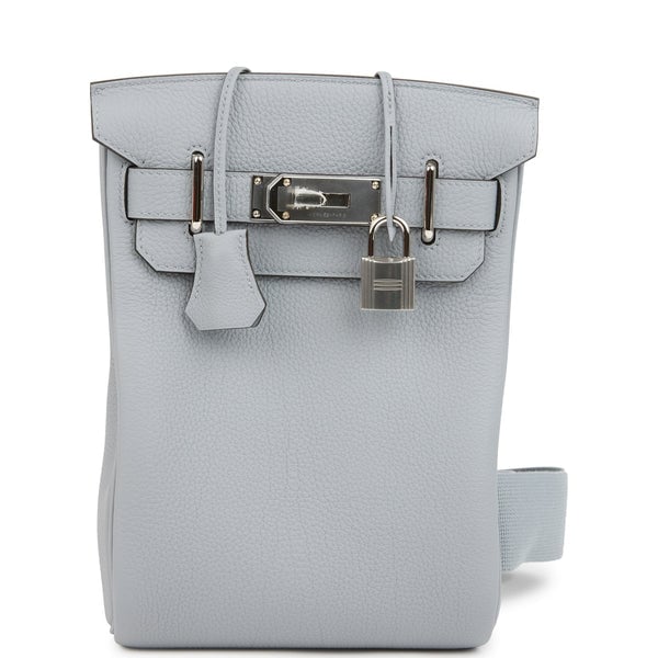 Hermes Hermes HAC A Dos PM Backpack Gris Pantin Togo Palladium Hardware