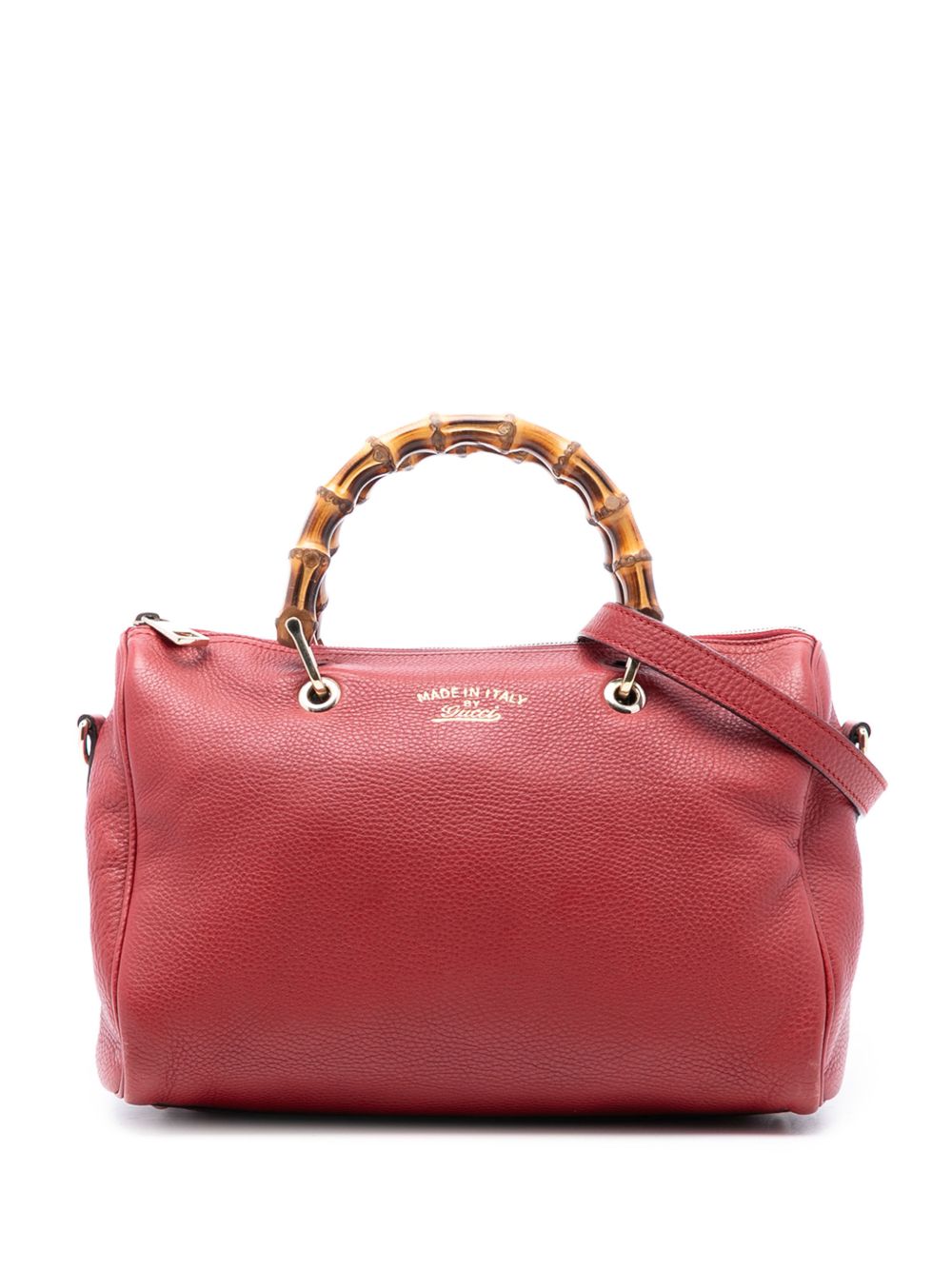 2016-2025 Medium Calfskin Bamboo Shopper Boston Bag satchel