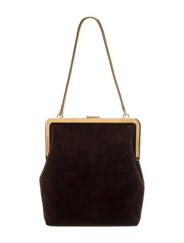 Khaite Suede Lilith Evening Suede Shoulder Ba Small