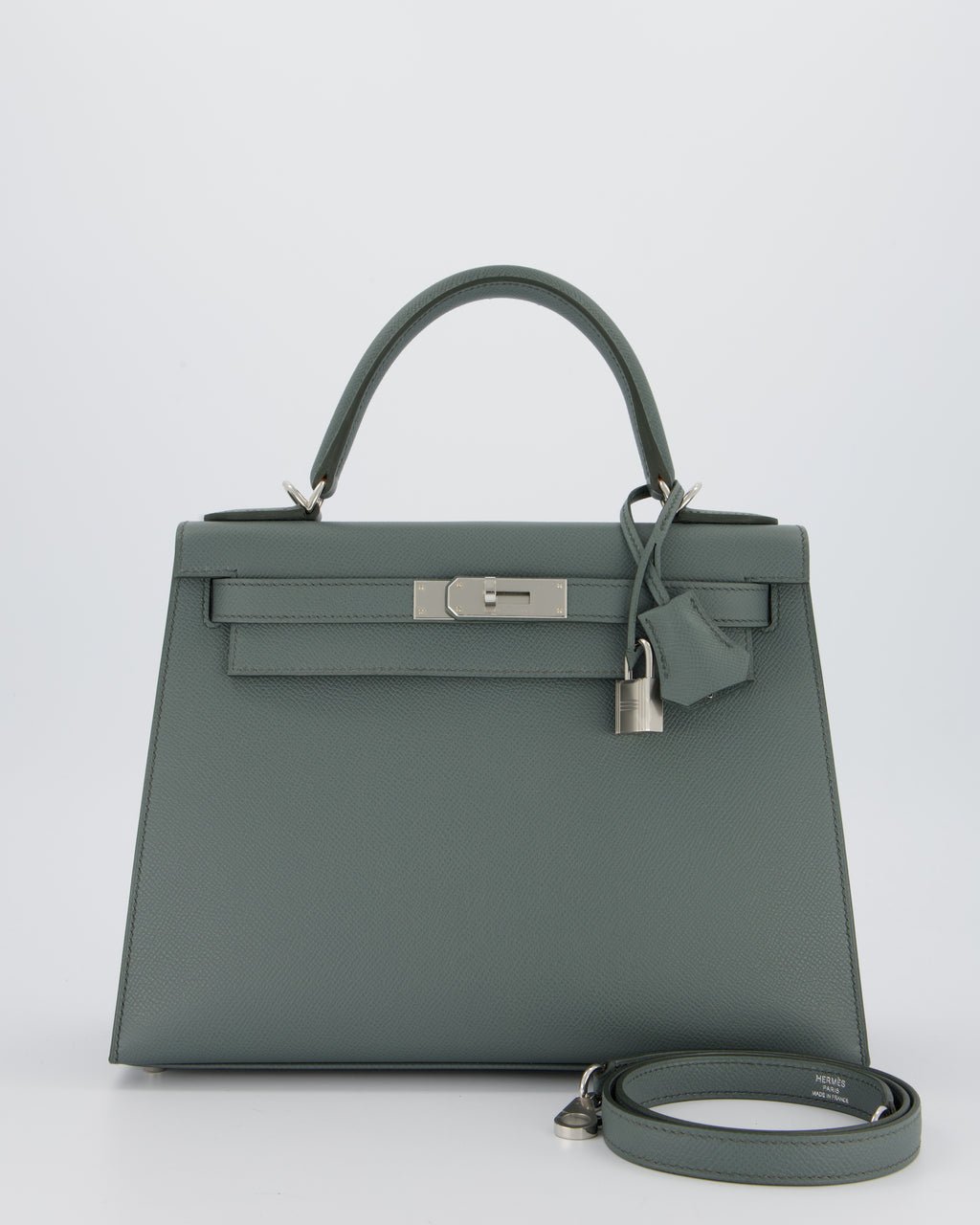 Hermès Kelly 28 Sellier Bag in Vert Amande Epsom Leather with Palladium Hardware