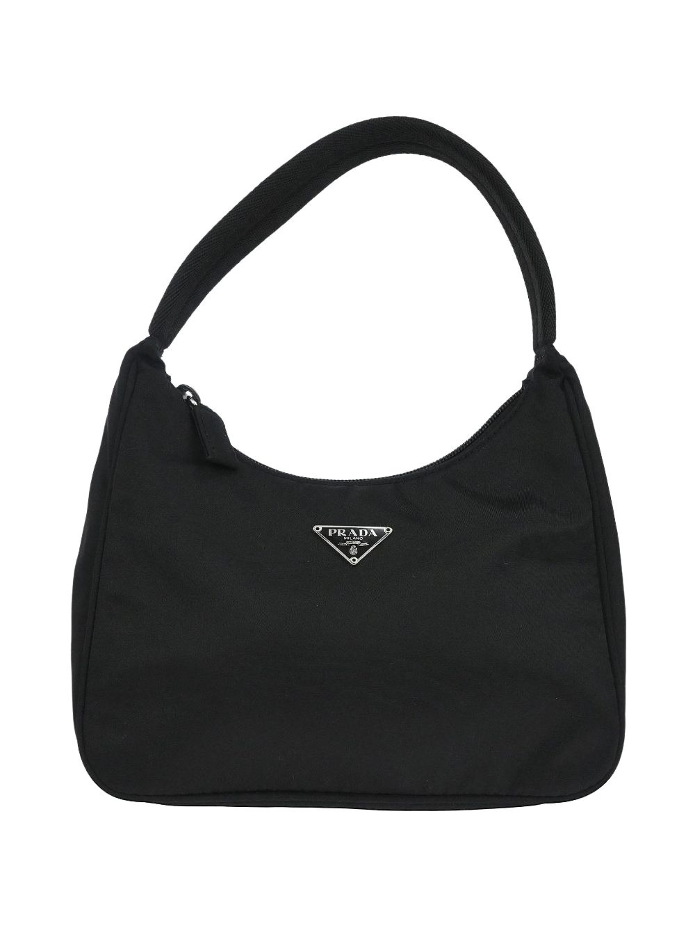 1990s Tessuto triangular logo handbag