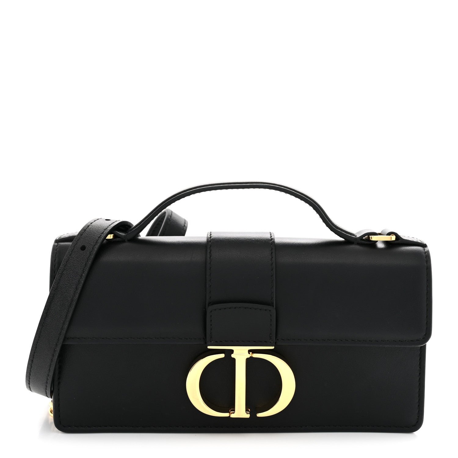 Christian Dior Smooth Calfskin Miss Montaigne Mini Flap Black