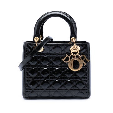 Patent Leather Medium Patent Cannage Lady Dior