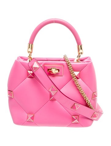 Roman Stud Top Handle Bag