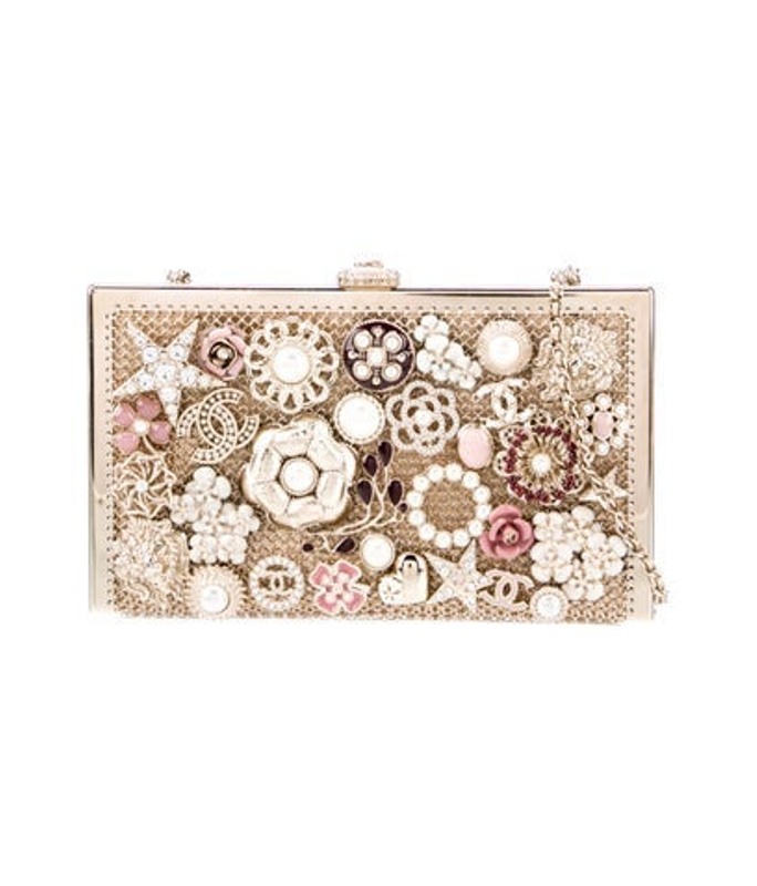 Chanel Embellished Mesh Clutch