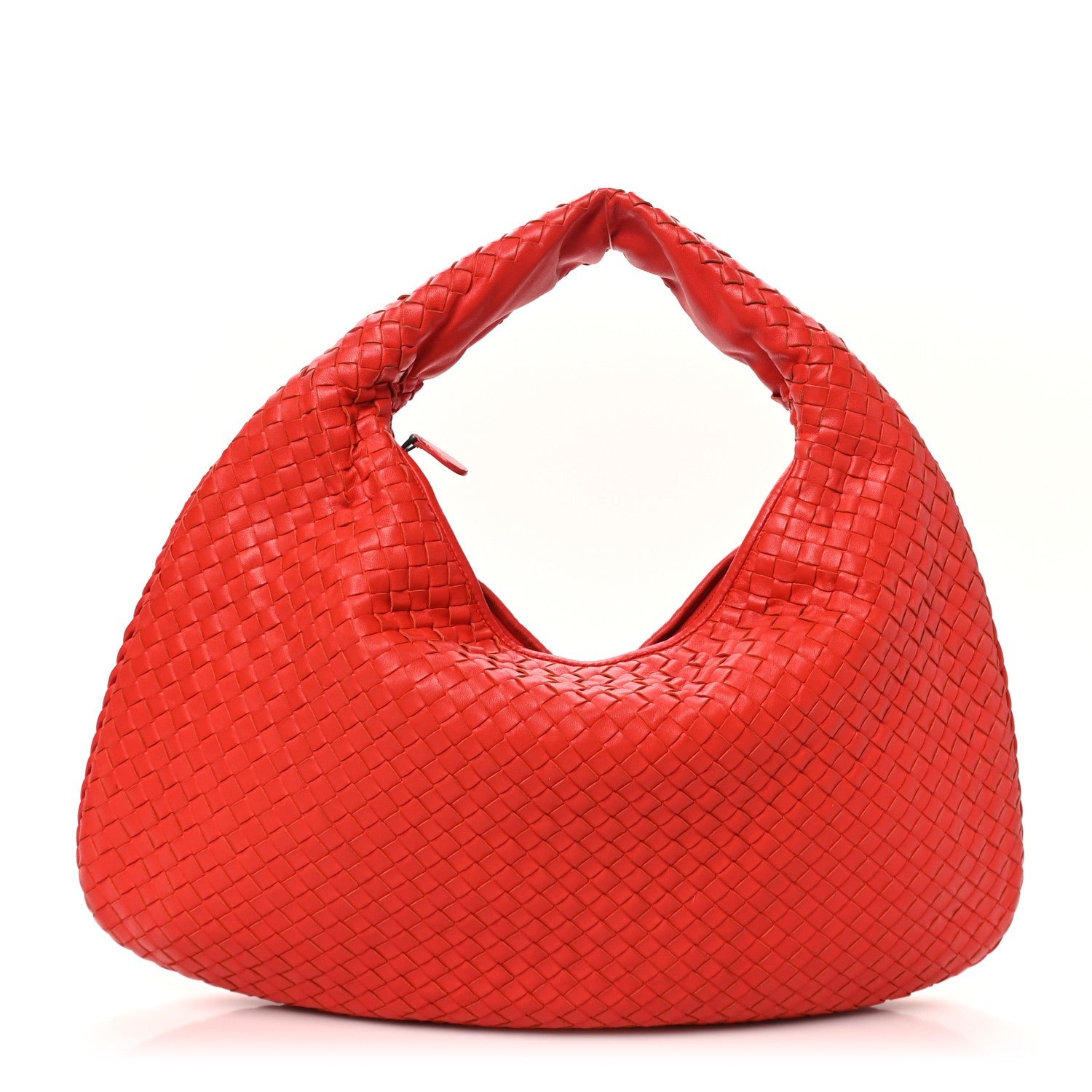 Bottega Veneta Nappa Intrecciato Large Veneta Hobo Red