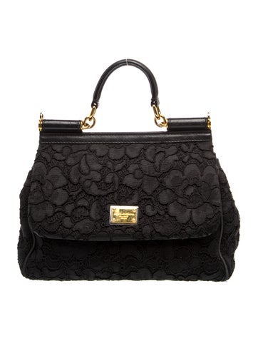 Lace Top Handle Bag