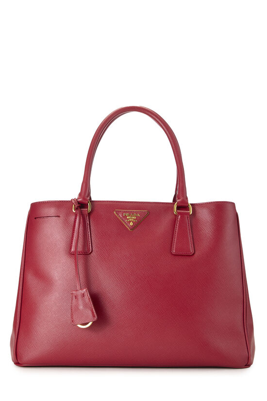 Prada Red Saffiano Executive Tote Medium