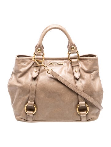 Miu Miu Leather Top Handle Bag