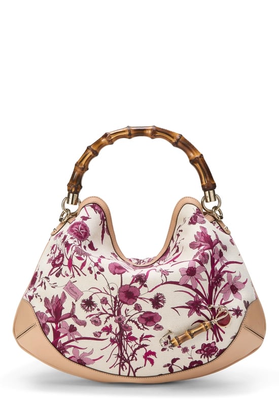 Pink Floral Canvas Peggy Hobo