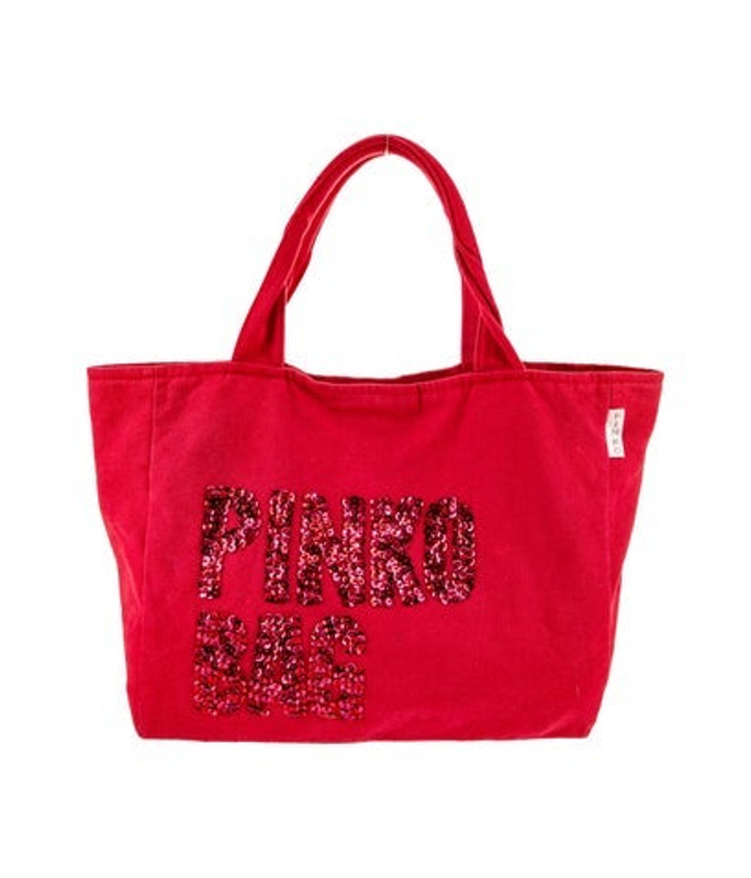Pinko Canvas Top Handle Bag