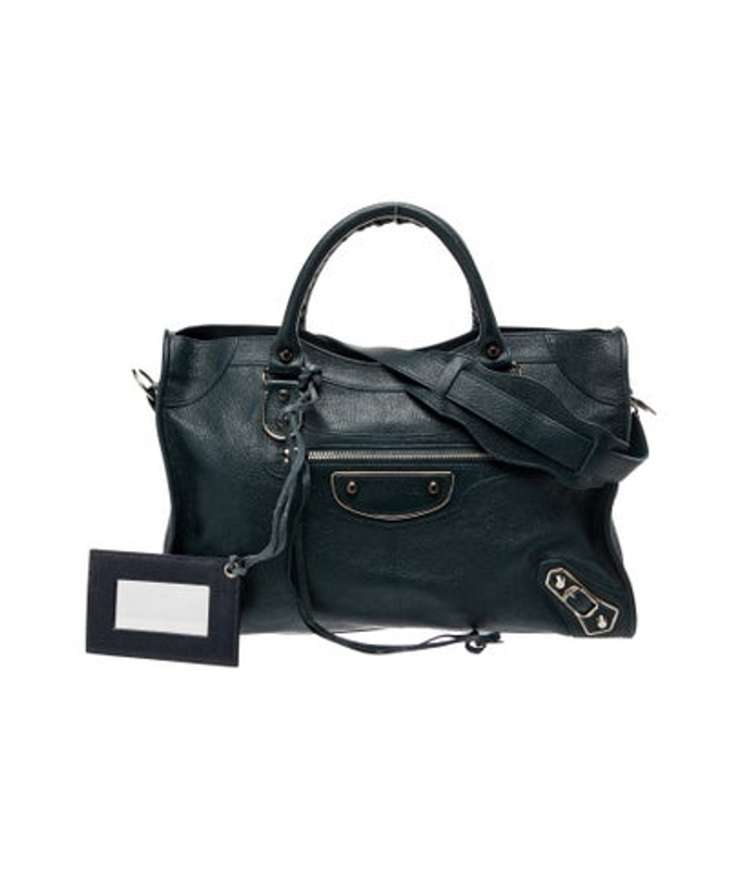 Balenciaga Leather Motocross City Metallic Edge